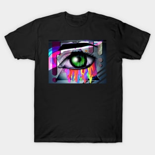 one eye space drip T-Shirt